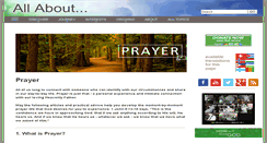 Desktop Screenshot of allaboutprayer.org